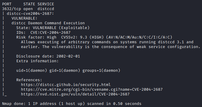 Nmap vulnerability check scan